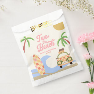 Two The Beach Surf Pink 2nd Birthday Party Favour Bag