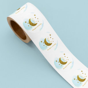 Two The Moon 2nd Birthday Classic Round Sticker