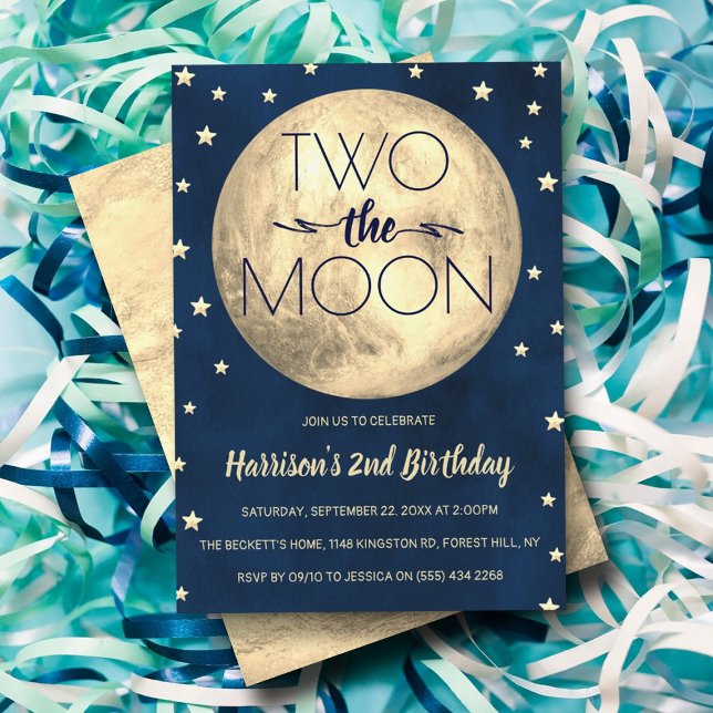 Two The Moon 2nd Birthday Invitation (Creator Uploaded)
