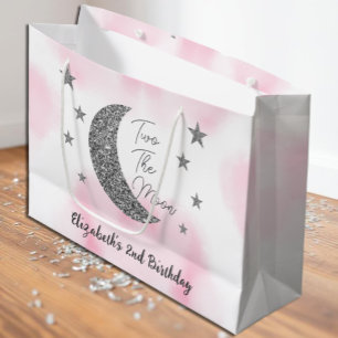 Two The Moon 2nd Birthday Large Gift Bag