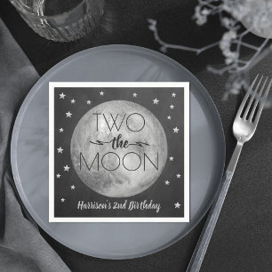 Two The Moon 2nd Birthday Napkins
