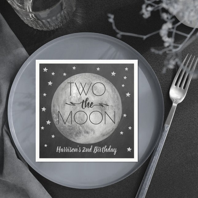 Two The Moon 2nd Birthday Napkins (Creator Uploaded)