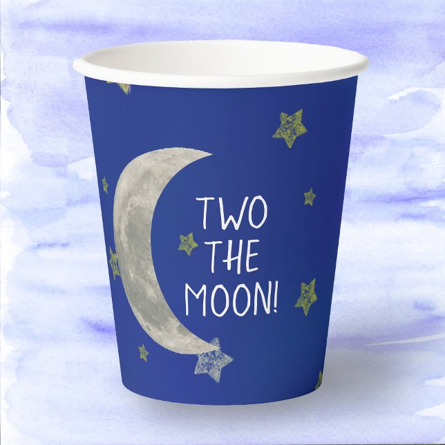 Two The Moon 2nd birthday paper cups (Creator Uploaded)