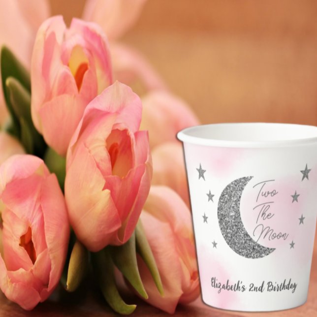 Two The Moon 2nd Birthday Paper Cups (Creator Uploaded)