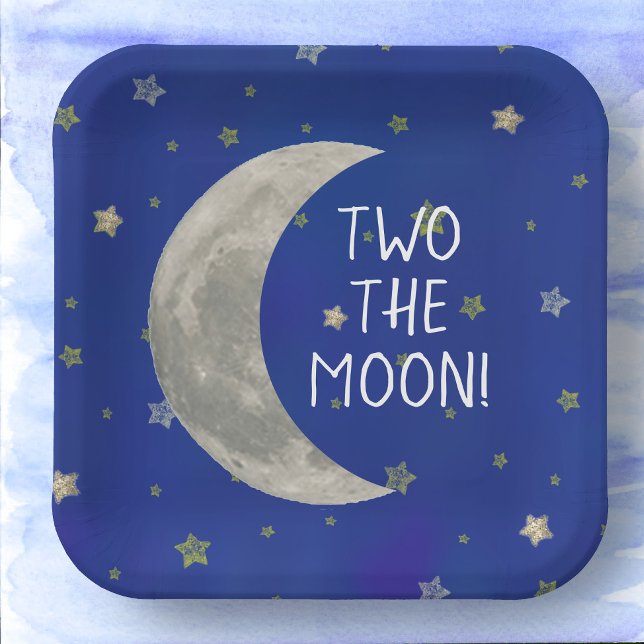 Two The Moon 2nd birthday  Paper Plate (Creator Uploaded)