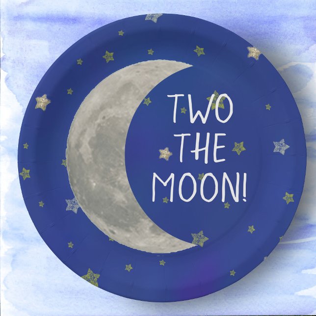 Two The Moon 2nd birthday  Paper Plate (Creator Uploaded)