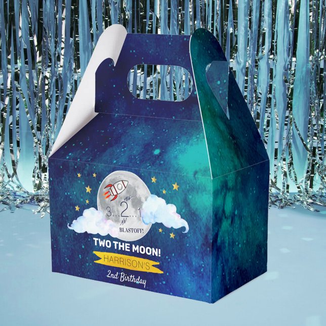 Two The Moon 2nd Birthday Party Favour Box (Creator Uploaded)