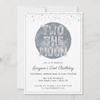 Two the Moon | 2nd Birthday Party Invitation
