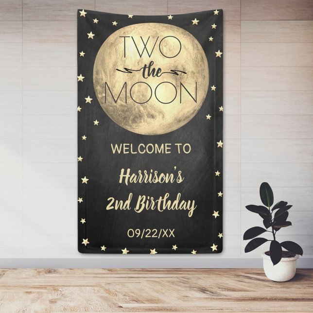 Two The Moon 2nd Birthday Party Welcome Banner (Creator Uploaded)