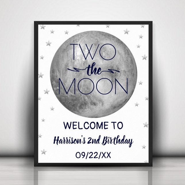 Two The Moon 2nd Birthday Party Welcome Poster (Creator Uploaded)