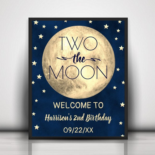 Two The Moon 2nd Birthday Party Welcome Poster (Creator Uploaded)
