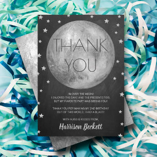 Two The Moon 2nd Birthday Thank You Card