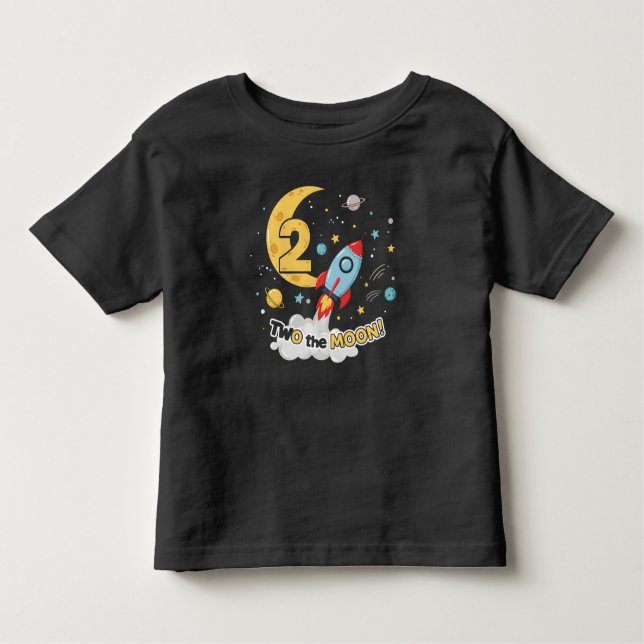 Two the Moon 2nd Birthday Toddler T-Shirt (Front)