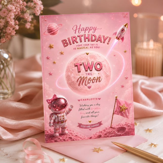 Two The Moon Birthday Card (Creator Uploaded)