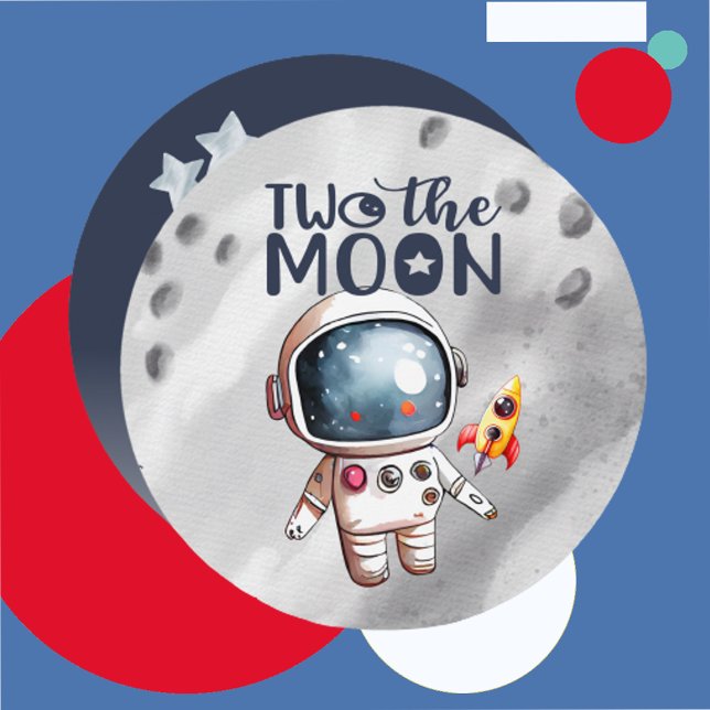 Two the Moon Boys 2nd Birthday Invitation (Creator Uploaded)