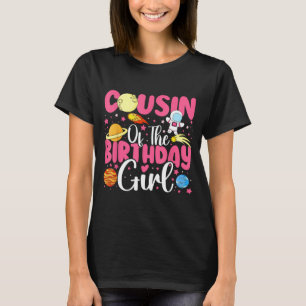 Two the moon cousin of the birthday girl astronaut T-Shirt