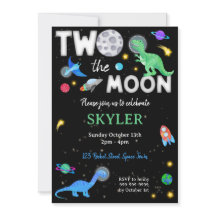 Two The Moon Dinosaur Astronaut 2nd Birthday