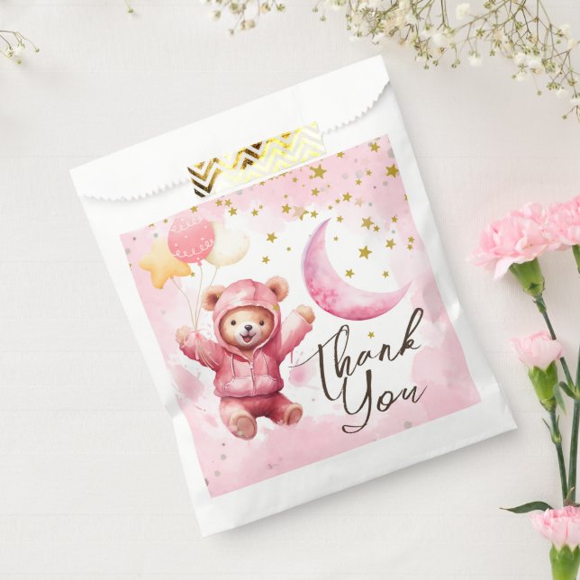 TWO the Moon | Girl Pink 2nd Birthday Favour Bags (Sealed)