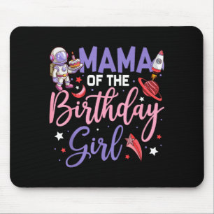 Two the moon mama of the birthday girl astronaut mouse pad