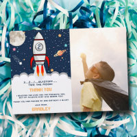 Two the Moon Rocket Ship 2nd Birthday Photo