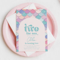 Two the Sea Arch Mermaid Invitation