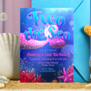 Two the Sea - Mermaid Invitation