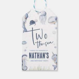 Two The Sea Ocean 2nd Birthday Party Favour Tag