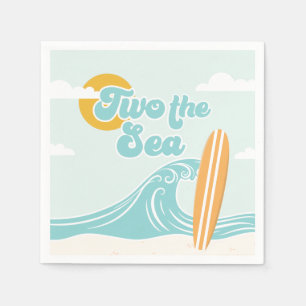 Two the Sea Surf Beach 2nd Birthday Napkins