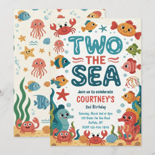 Two the Sea Under the Sea 2nd Birthday Invitation