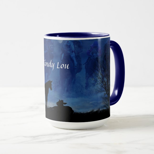 Two Thoroughbred Racehorse Foals Coffee Mug (Front Right)