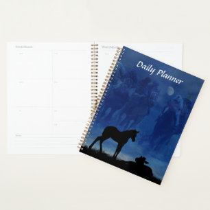 Two Thoroughbred Racehorse Foals Daily Planner