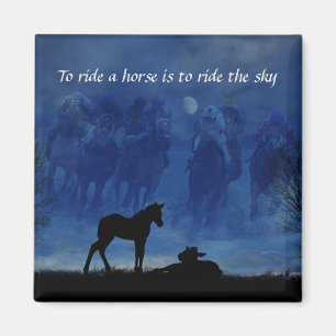 Two Thoroughbred Racehorse Foals Magnet