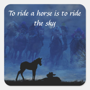 Two Thoroughbred Racehorse Foals Stickers
