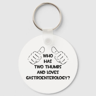 Two Thumbs and Loves Gastroenterology Key Ring