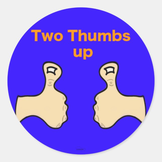 Two Thumbs up Classic Round Sticker (Front)