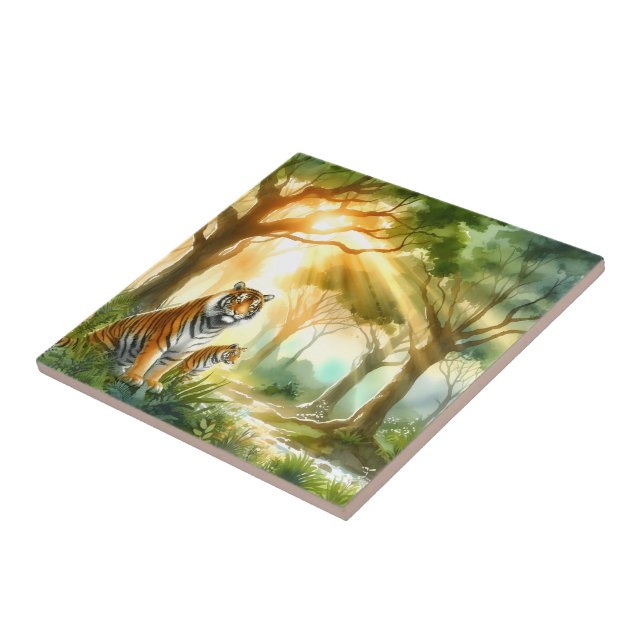 TWO TIGERS CERAMIC TILE (Side)