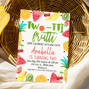 Two-tii Frutti 2nd Birthday invite