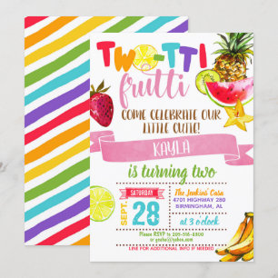TWO-tii Frutti Birthday Invitation