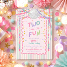 Two Times The Fun Whimsical Girl 2nd Birthday