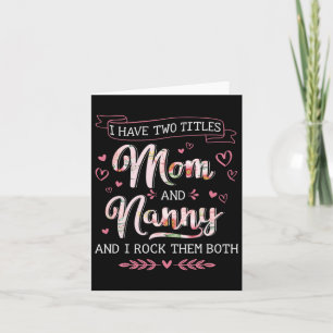 Two Titles Mum Nanny Grandma Mothers Day Christmas Card