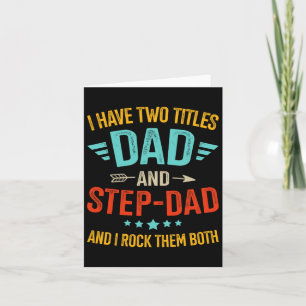 Two Titles Step Bonus Dad Fathers Day Birthday Chr Card