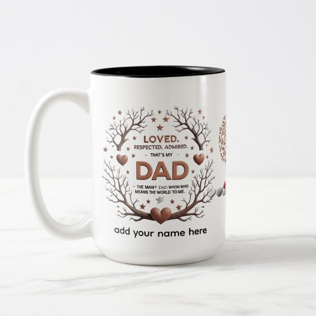 Two-Tone 15 oz Personalised Mug (Left)
