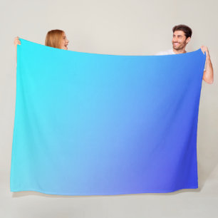 Two Tone Blue Colour Combination Fleece Blanket