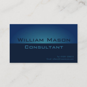 Two Tone Blue Gradient, Professional Business Card