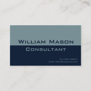 Two Tone Blue Grey, Professional Business Card