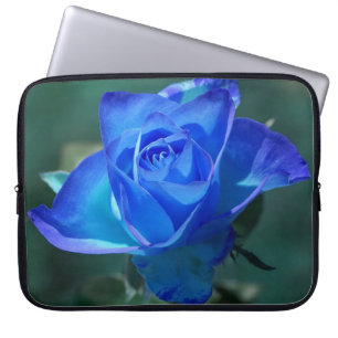 Two Tone Blue Rose Laptop Sleeve