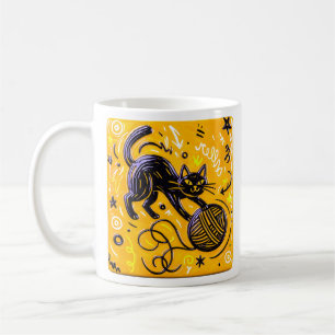 Two-Tone Cat Coffee Mug