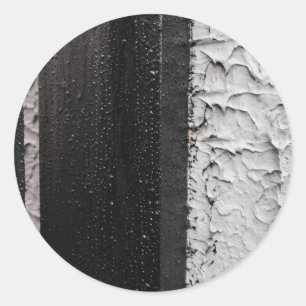 two tone classic round sticker