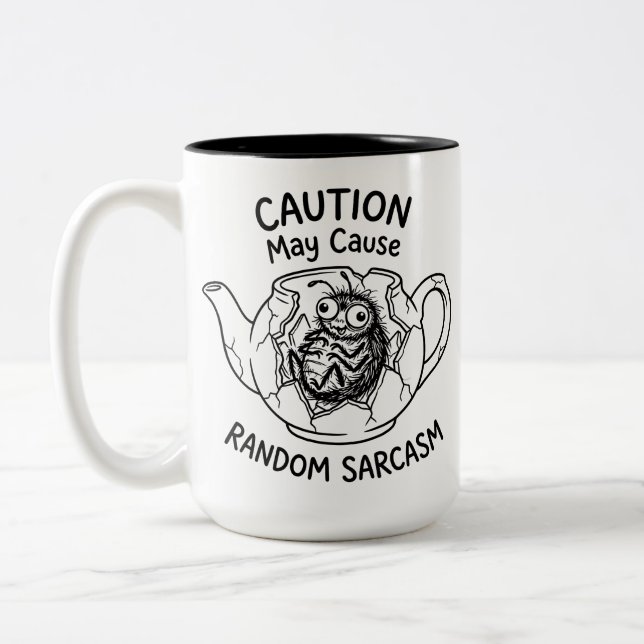 Two-Tone Coffee Mug Funny Feral Shiny Beetle Warni (Left)