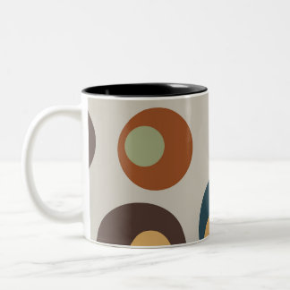Two-Tone Coffee Mug in Mid Century Modern Style